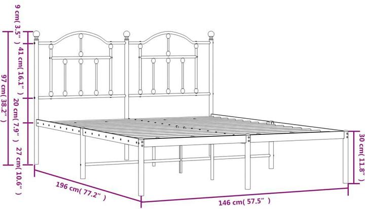Image du produit vidaXL Bettgestell (140 x 190 cm)
