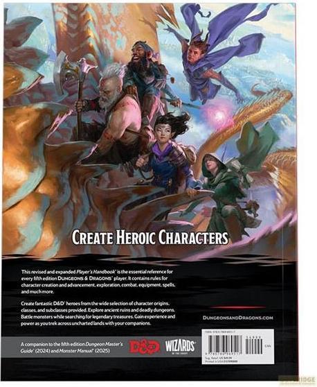 Productafbeelding Wizards of the Coast Dungeons & Dragons RPG Spelershandboek 2024 Engels (Engels)