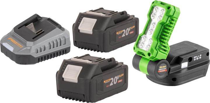 Produktbild Procraft LL20bb Akku LED Strahler 20 V 500 lm + 2x Akku 4,0 Ah + Ladegerät (500 lm)