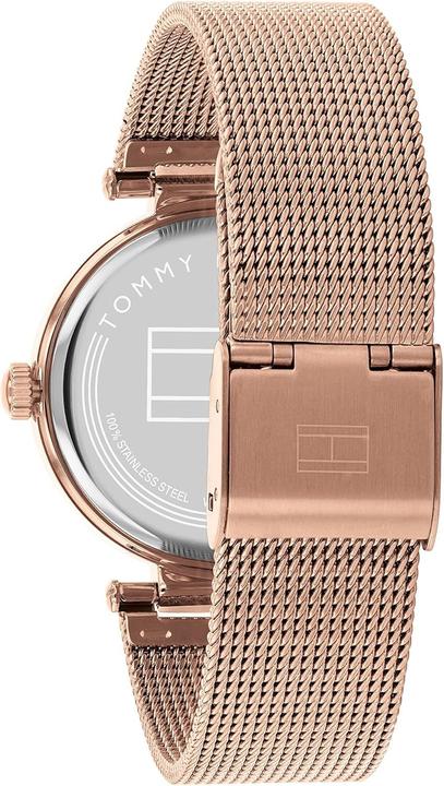 Immagine prodotto Tommy Hilfiger Orologio al quarzo analogico da donna con cinturino in acciaio inossidabile 1782508 Oro rosa strappy (Orologio da polso analogico, 32 mm)