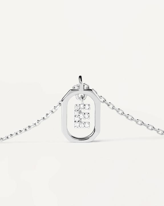 Image du produit Pd Paola PDPAOLA - PÅ¯vabnÃ½ stÅ™ÃbrnÃ½ nÃ¡hrdelnÃk pÃsmeno "E" LETTERS CO02-516-U (Å™etÃzek. pÅ™ÃÃvÄ'sek (Argent 925, 50 cm)