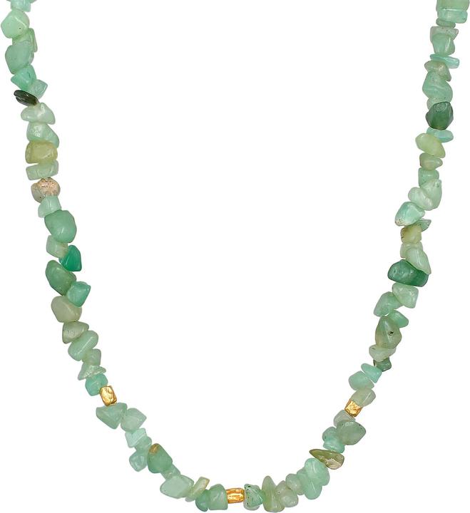 Produktbild Elli PREMIUM Halskette Aventurin Choker 925 Silber vergoldet (Plastik, 925 Sterling Silber vergoldet, Aventurin, 40 cm)