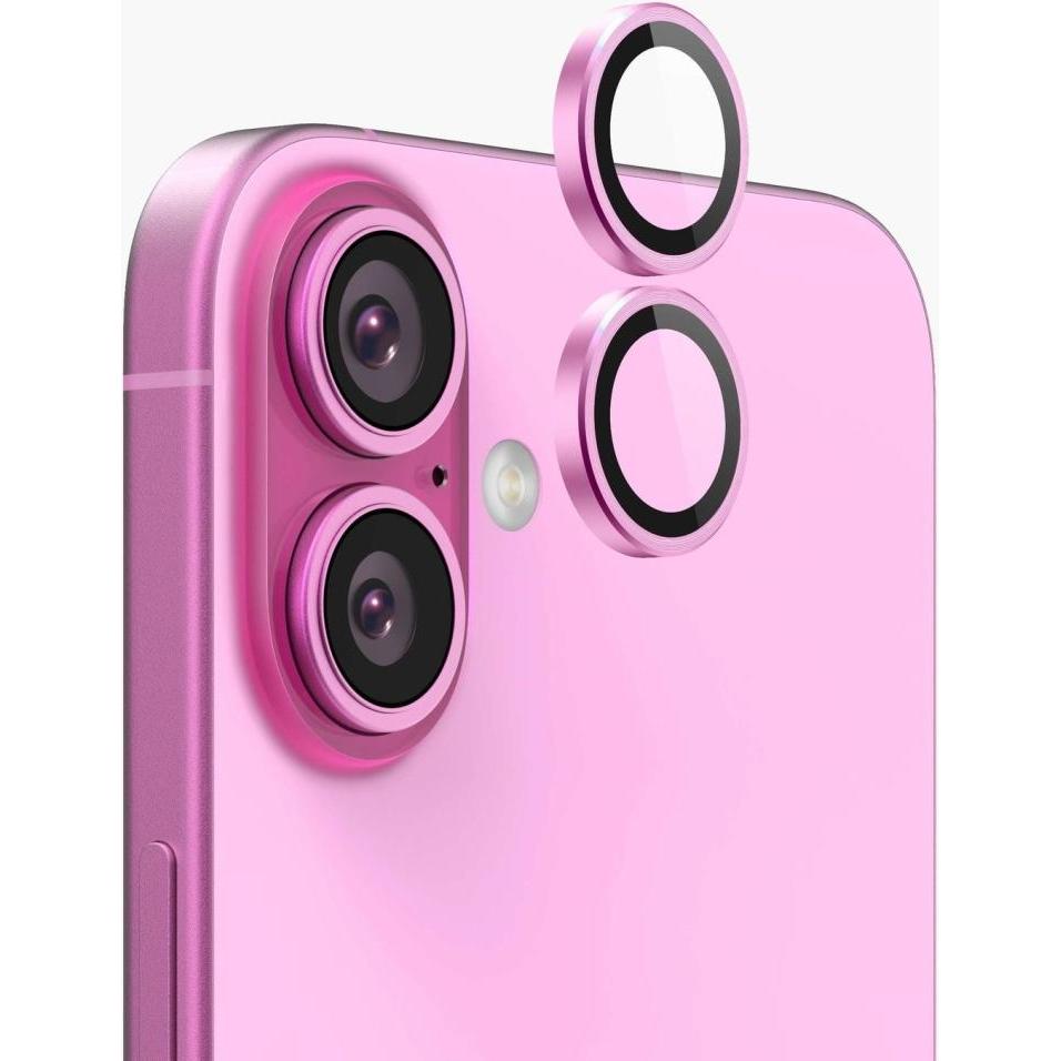 Thumbnail - Screenguard Camera Lens Protector Schutzglas Apple iPhone 16 (1 Stück, Apple iPhone 16), Smartphone Schutzfolie, Pink
