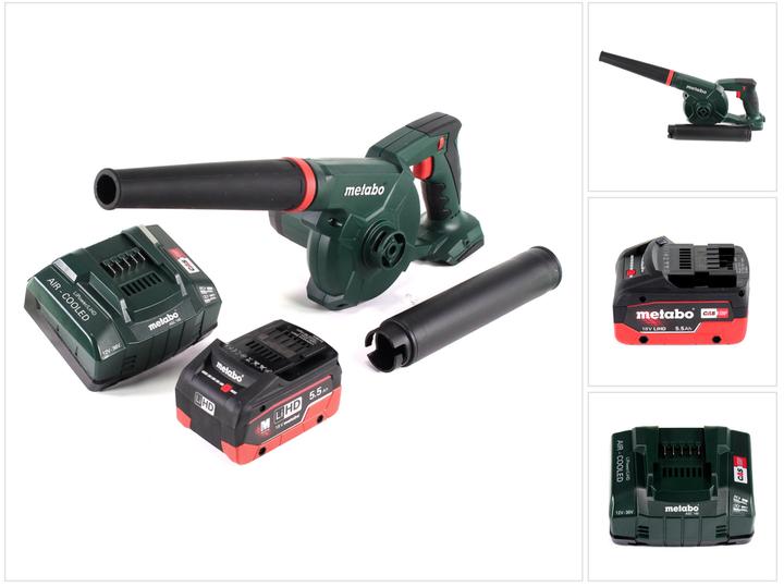 Actual product image Metabo AG 18 Battery blower 18 V + 1x LiHD battery 5.5 Ah + charger (Rechargeable battery operated, Leaf vacuums)