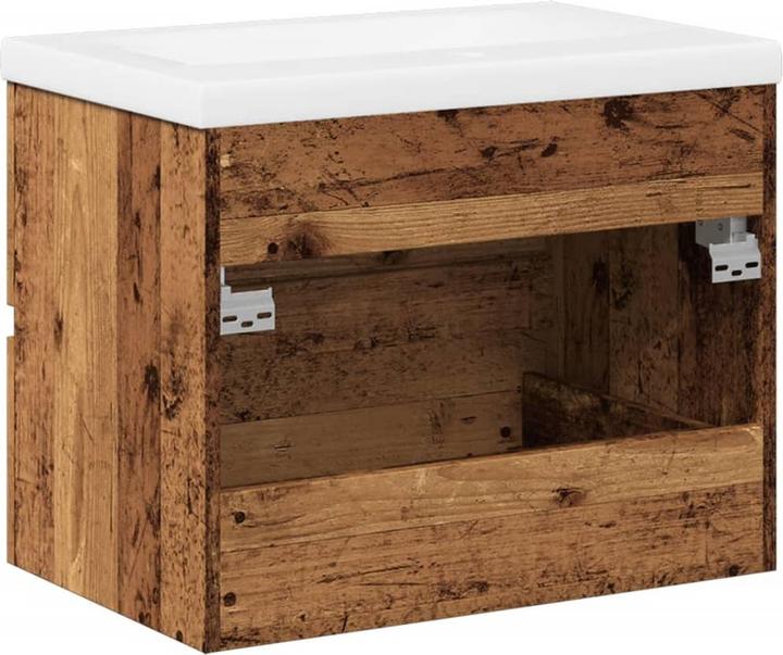 Produktbild vidaXL Waschbeckenunterschrank Wand Unterschrank Badschrank mit Einbaubecken