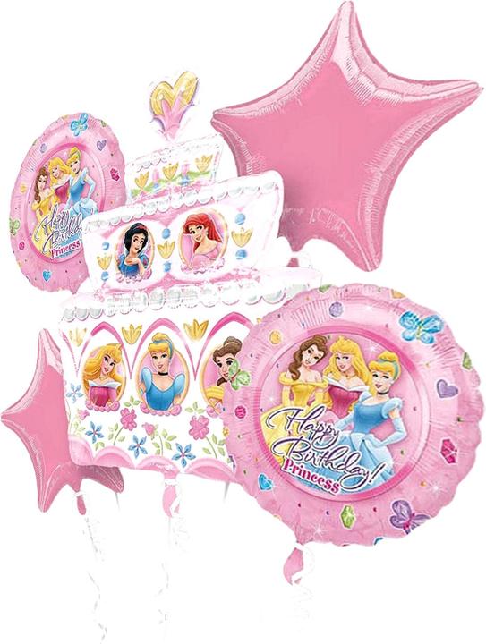 Produktbild Disney Princess Geburtstagskuchen Ballon Blumenstrauss Folie
