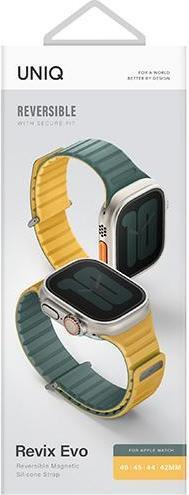 Actual product image Uniq pasek Revix Evo Apple Watch Series 1/2/3/4/5/6/7/8/9/SE/SE2/Ultra/Ultra2 42/44/45/49mm Reversible (42 mm, 49 mm, 45 mm, 44 mm, Stainless steel, Silicone)