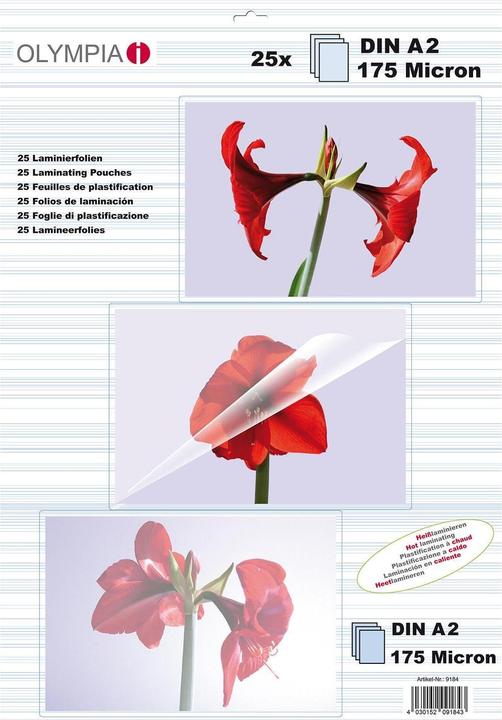 Olympia Laminating films DIN A2 (A2, 25 pcs., 125 µm)
