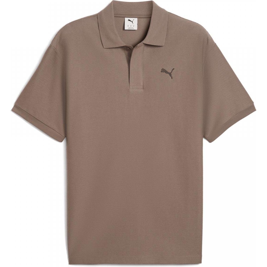 Puma, Herren, Shirt, PREMIUM ESS Relaxed Jacquard Polo, Weiss, (S)