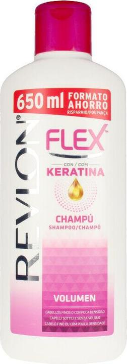 Actual product image Revlon Professional FLEX KERATIN Shampoo Volume Thin Hair 650 ml (650 ml, Liquid shampoo)
