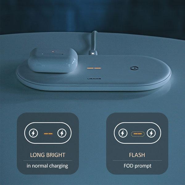 Actual product image Usams Ład. indukcyjna US-CD120 10W Dual biały/white CD120JN01 (10 W)