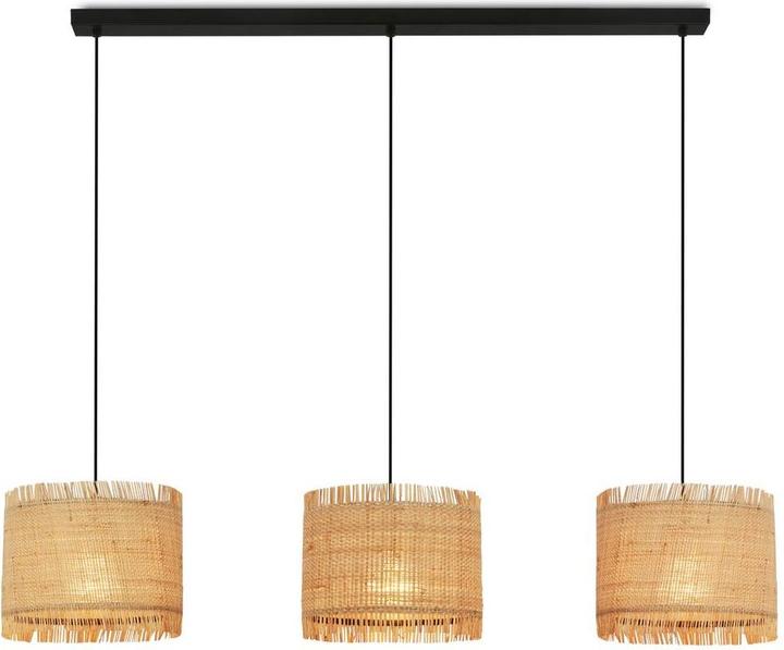 Image du produit Briloner Suspension, noir / naturel, excl.3x E27/max. 10W (E27)