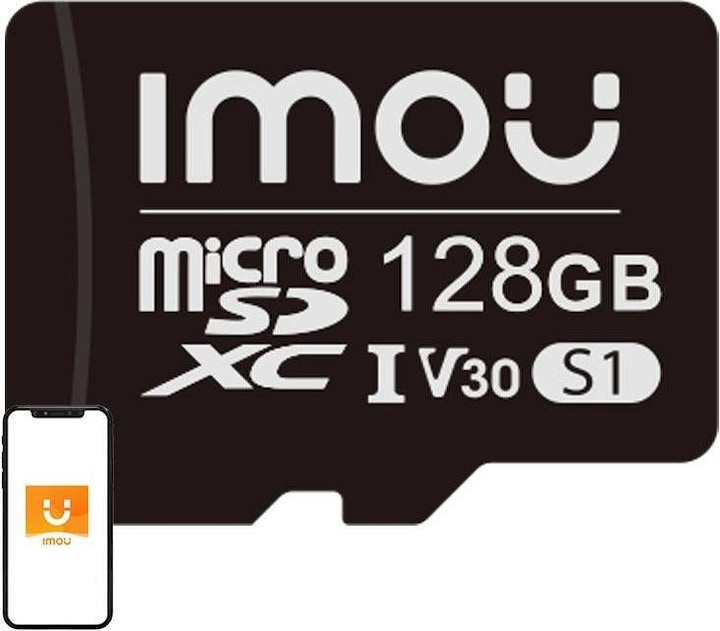 Productafbeelding Imou Geheugenkaart 128GB microSD (UHS-I, SDHC, 10/U3/V30, 95/38) (128 GB, microSD, U3, UHS-I)