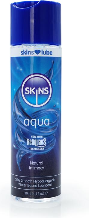 Skins Aqua" Natural Intimacy 130ml reactivatable water-based lubricant gel (130 ml)