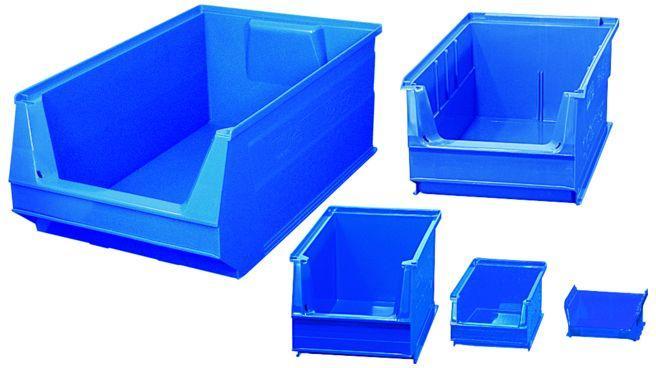 Actual product image No Name Open fronted storage bins PE set blue