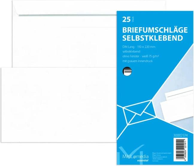 Produktbild Elepa Couvert ohne Fenster (Spezial, 25 x)