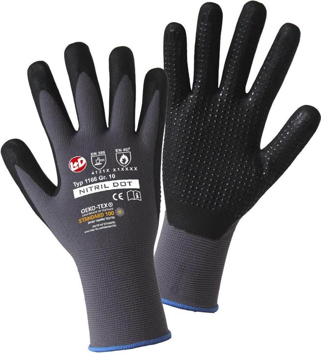 L+D NITRIL DOT Feinstrickhandschuh (10, XL)
