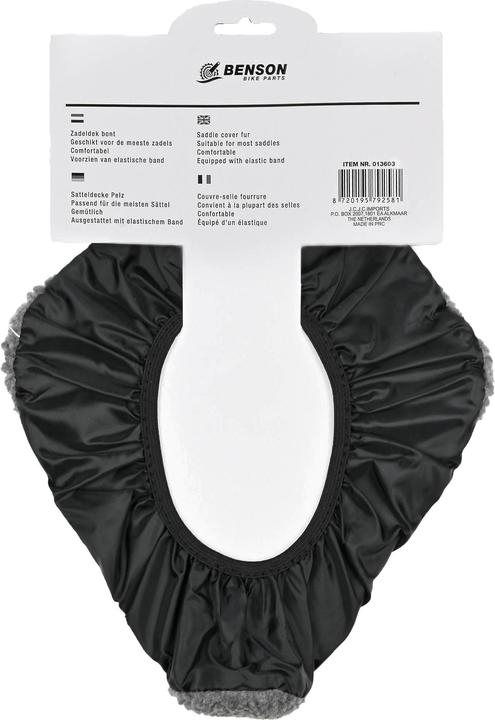 Image du produit Benson Couvre-selle fourrure grise