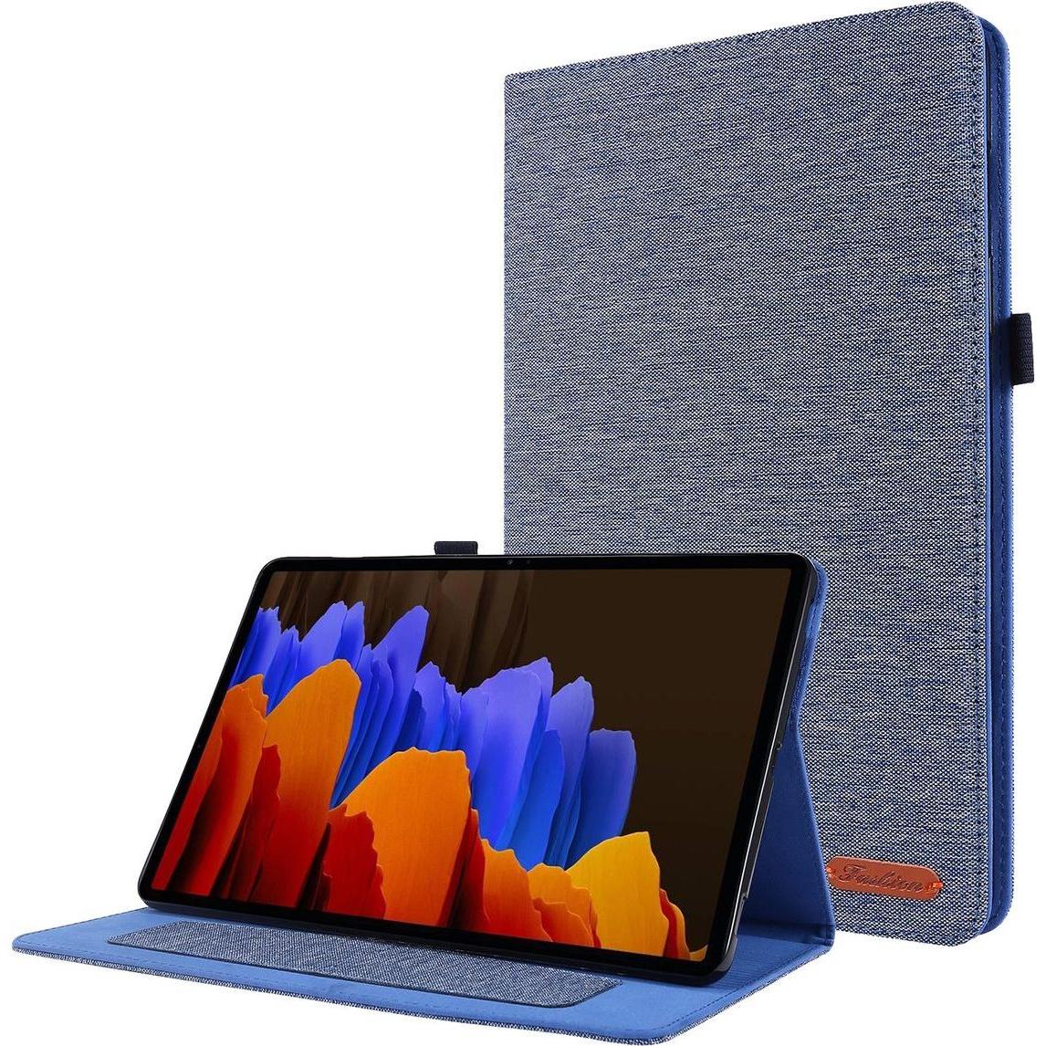 König Design Schutz Tablet Hülle für Samsung Galaxy Tab S7 FE Case Cover Tasche Etuis Blau (Galaxy Tab S7 FE), Tablet Hü...
