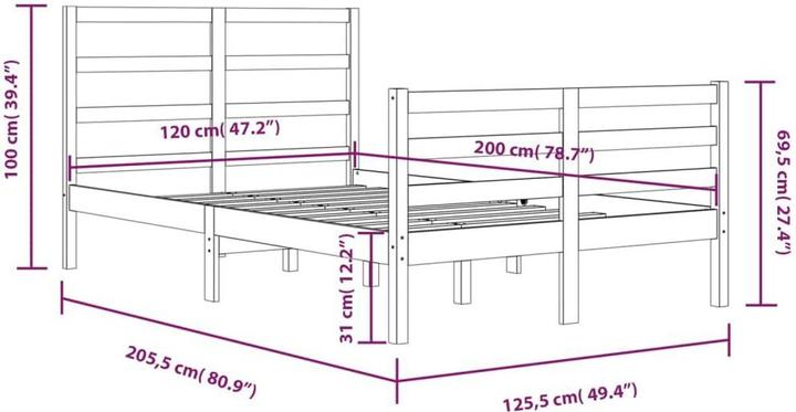 Produktbild vidaXL Gervasio (120 x 200 cm)