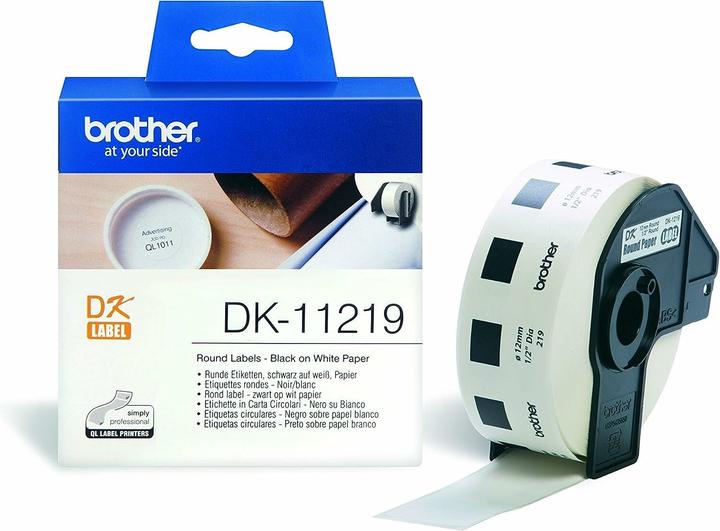 Produktbild Brother DK-11219 Runde Papieretiketten (1.20 cm)