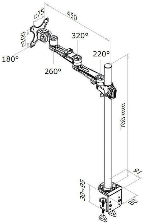 Actual product image Neomounts Fpma-D935pole70 (Table, 30")