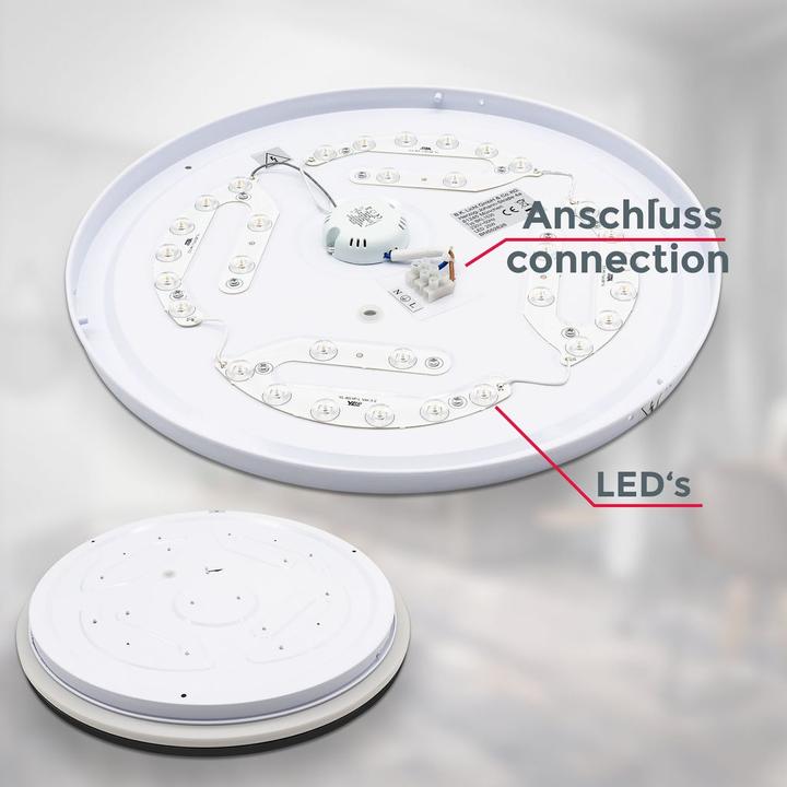 Produktbild B.K.Licht LED Deckenleuchte mit Backlighteffekt, schwarz, 1xLED/24W (3000 lm)