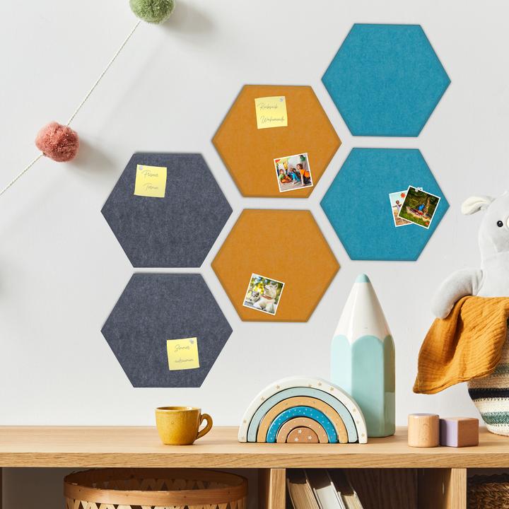 Actual product image Relaxdays 12x felt pinboard (Bulletin board, 30 x 26 x 1 cm)