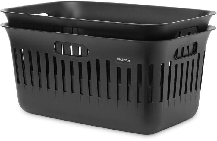 Brabantia Wäschekorb Collect IT 2 x 40 l, Schwarz (40 l)