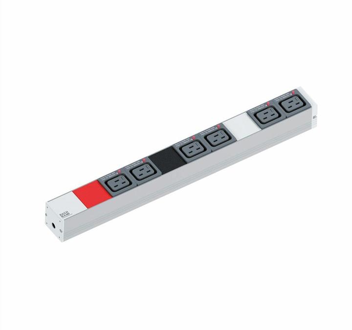 Produktbild Bachmann IT PDU ALU 1HE 6x C19 Stecker 3x16A CEE rot
