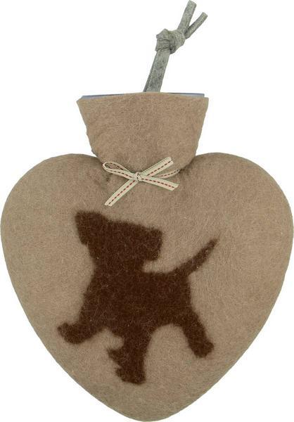 Actual product image Dorothee Lehnen Hot Water Bottle Dog, 0.7 l, mocha (0.70 l, Bed flask with cover)