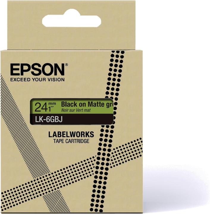 Productafbeelding Epson Matgroen/Zwart 24mm LK-6GBJ (2.40 cm, Groen)