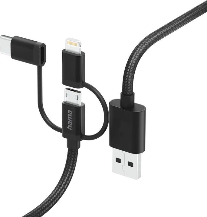 Produktbild Hama 3in1 Multi-Ladekabel (1.50 m, USB 2.0)