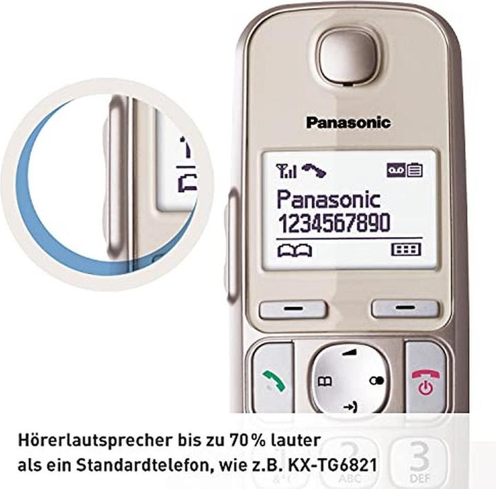 Actual product image Panasonic KX-TGE262GN Duo champagne