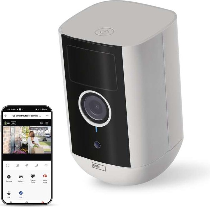 Actual product image Emos GoSmart outdoor IP camera with WiFi IP-210 SNAP, battery-operated (2592 x 1944 pixels)