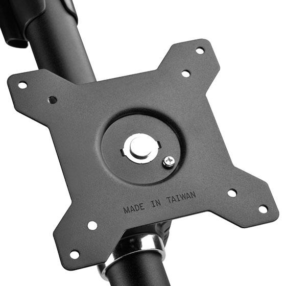 Actual product image Silverstone SST-ARM24BS - Vertical Dual Monitor Arm (Table, 24.02", 8 kg)