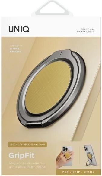 Productafbeelding Uniq Gripfit 360 Magnetic Mount&Kickstand Magnetic Holder yellow/canary yellow