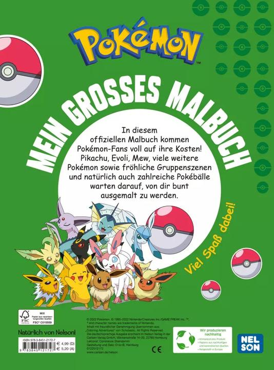 Image du produit Pokémon : Mon grand livre de coloriage