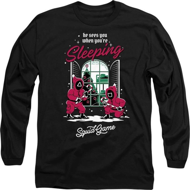Immagine prodotto Squid Game He Sees You When You're Sleeping Maglietta Adulto Unisex (M)