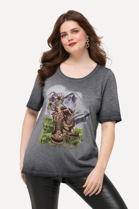 Produktbild Ulla Popken Shirt, Stiefel, Classic, Rundhals, Halbarm (42, 44)
