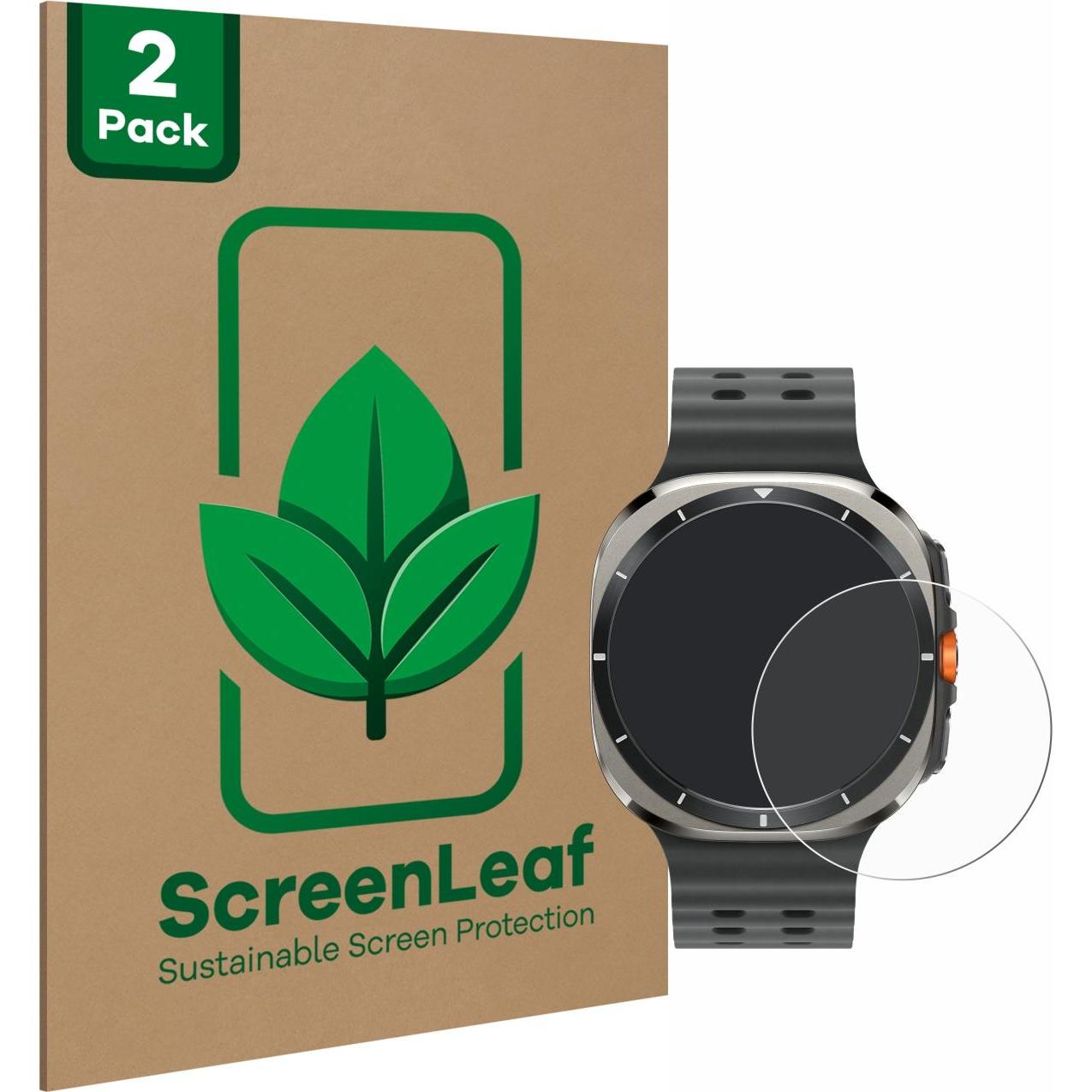 ScreenLeaf Schutzfolie nachhaltiger Displayschutz Displayschutzfolie Folie Klar Transparent, Smartwatch Schutzfolie, Tra...