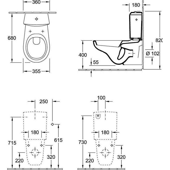 Thumbnail - Villeroy & Boch, Spülkasten, Splkasten O.novo 7796G1 wei