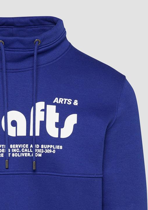 Produktbild s.Oliver Sweatshirt Sweatshirt mit Frontprint und Snood-Kragen (M)