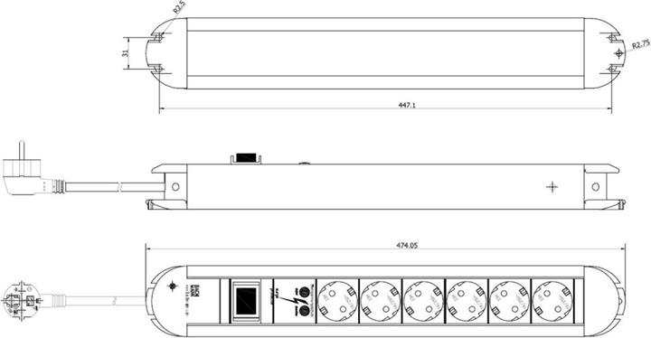 Actual product image Bachmann Primo Classic (6x, CEE 7/3, 2 m)