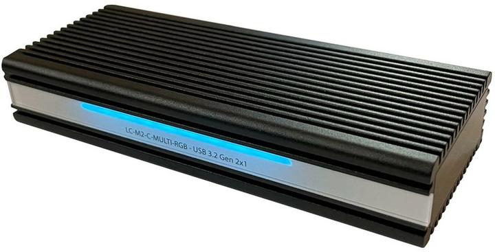 Produktbild LC-Power Externes Gehäuse LC-M2-C-MULTI-RGB M.2 (M.2 2280, M.2 2260, M.2 2242)