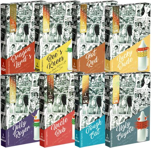 Actual product image Egzo Cocky Friends" fun pack with 8 whimsical condoms for extreme stimulation (8 pcs.)