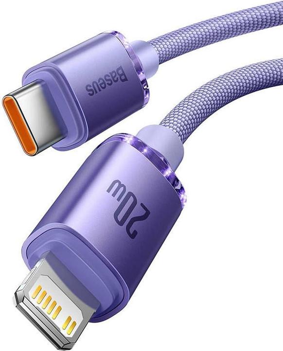 Immagine prodotto Baseus Crystal Shine Series cavo dati di ricarica veloce da Type-C a iP 20W 1.2m viola (1.20 m, USB 2.0, 20 W)