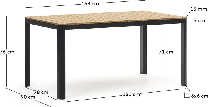 Actual product image Kave Home Bona (163 cm)