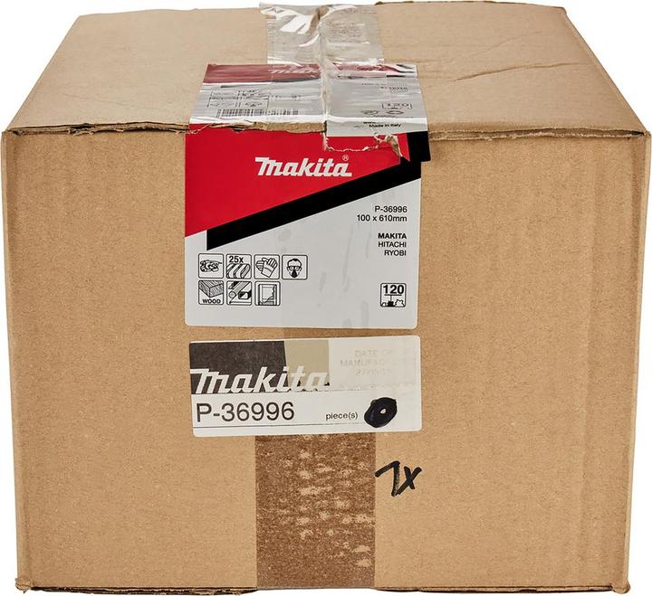 Actual product image Makita 25 pack sanding belt 100x610mm wood/metal grit 120 (120)