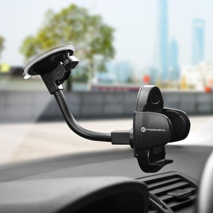 Actual product image Forcell Stylus F-GRIP Oval 17 cm car holder for windshield / dashboard / air vent black